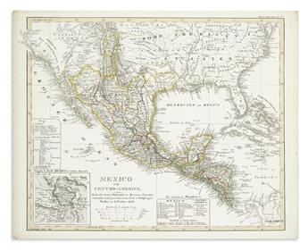 (AMERICA.) Stieler, Adolf; Reichard, Christian Gottlieb; and others. Group of 7 engraved maps of the Americas and United States